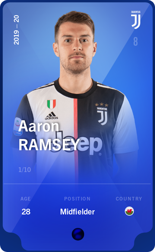 Sorare - Sorare Official - Aaron Ramsey 2019-20 • Super Rare 1/10 - NFT # 79845076559611959979596391295326835152167990716729162465636461908569814049754