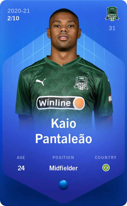 Sorare - Sorare Official - Kaio Pantaleão 2020-21 • Super Rare 2/10 - NFT # 54922966400281455249163404911759990017779337073495679353872521435636416959520