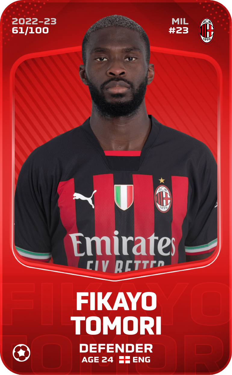 Sorare - Sorare Official - Fikayo Tomori 2022-23 • Rare 61/100 - NFT # 70038491178742753079502367707246979960413580612044444165663342745541957244083
