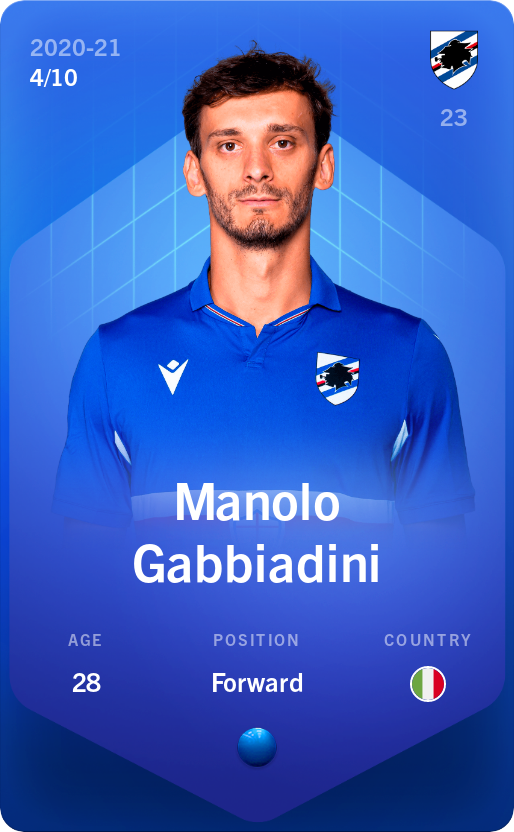 Sorare - Sorare Official - Manolo Gabbiadini 2020-21 • Super Rare 4/10 - NFT # 31681170696331057041092031286156699766573392189006497357991766174971075312615