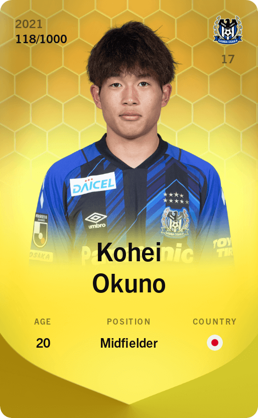 Kohei Okuno 2021-22 • Limited 118/1000