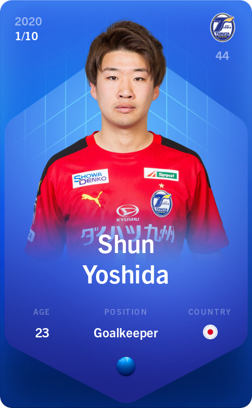 Sorare - Sorare Official - Shun Yoshida 2020-21 • Super Rare 1/10 - NFT # 51049391467439121264387028677096312836199468036123419543439163968456400380421