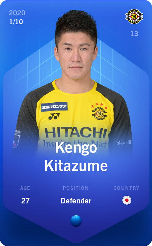Sorare - Sorare Official - Kengo Kitazume 2020-21 • Super Rare 1/10 - NFT # 64346383303675057474938470471984147998769755729392972559525158405041021237569