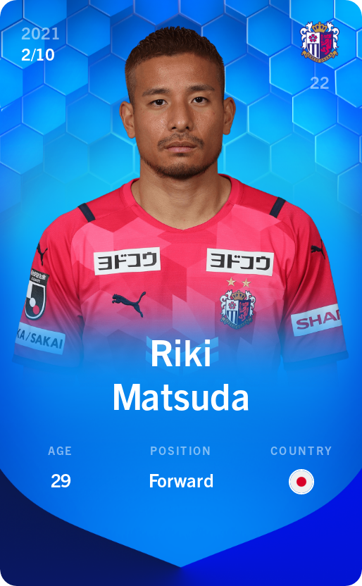 Sorare - Sorare Official - Riki Matsuda 2021-22 • Super Rare 2/10 - NFT # 73242666408561411482573753823573319812259124304514359010537640507518469918658