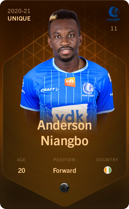 Sorare - Sorare Official - Anderson Niangbo 2020-21 • Unique - NFT # 45371649598192222105584580214041584623832566032814338641691194582005764592432