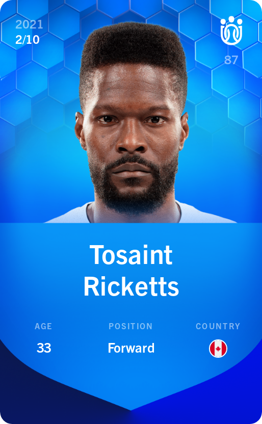 Sorare - Sorare Official - Tosaint Ricketts 2021-22 • Super Rare 2/10 - NFT # 106177657083252695072290673744326092664548008221100482230031787428426440033852