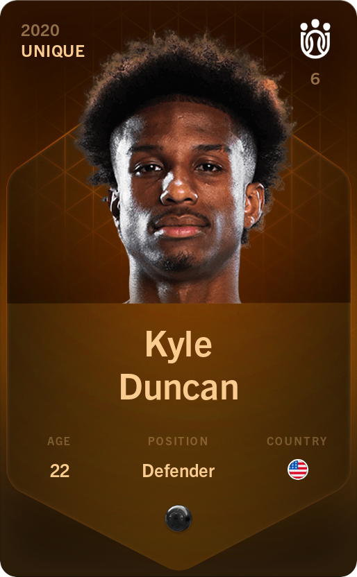 Sorare - Sorare Official - Kyle Duncan 2020-21 • Unique - NFT # 66410347370943599798185900856820832895654686348971562480557112509247146813198