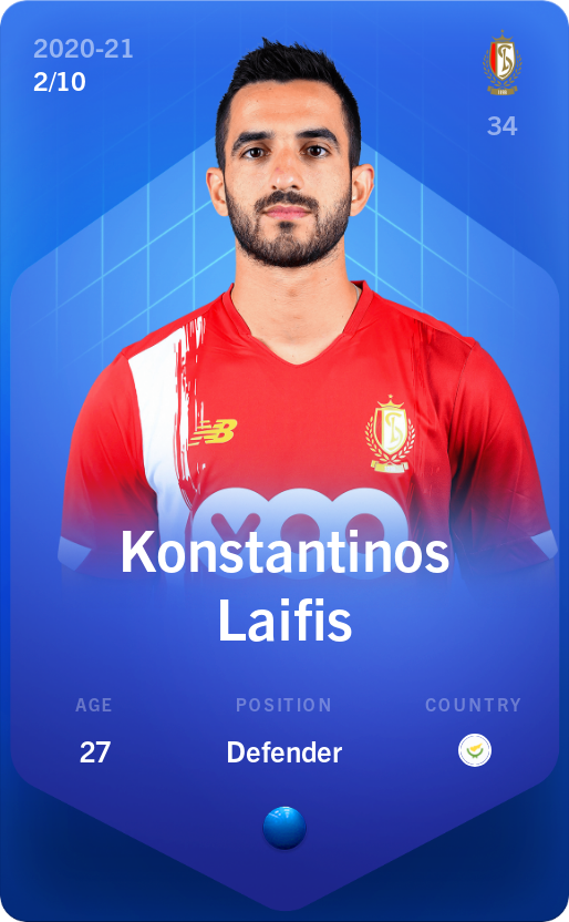 Sorare - Sorare Official - Konstantinos Laifis 2020-21 • Super Rare 2/10 - NFT # 30521171530278965425020468929133346638563609321733182534849709719095239800741