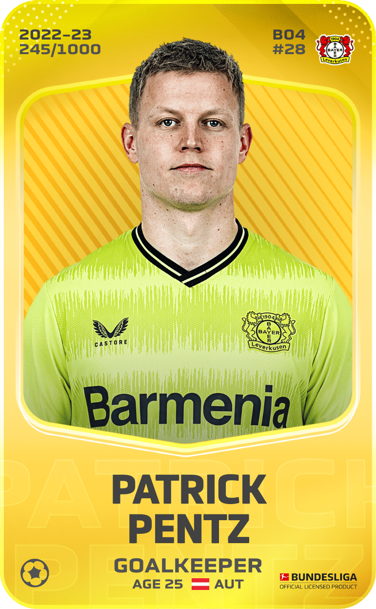 Patrick Pentz 2022-23 • Limited 245/1000