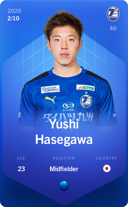 Sorare - Sorare Official - Yushi Hasegawa 2020-21 • Super Rare 2/10 - NFT # 49638860067289207710453878382153376381233650497740104127994042059612470702150