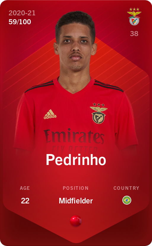 Sorare - Sorare Official - Pedrinho 2020-21 • Rare 59/100 - NFT # 72543413514035851201759267231202841346287908046242807704886899549497438431723