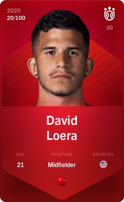Sorare - Sorare Official - David Loera 2020-21 • Rare 20/100 - NFT # 92882743293410492980169531817099329550784898634676432606415653865787107969437