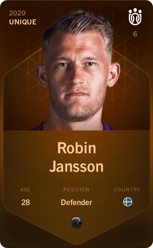 Sorare - Sorare Official - Robin Jansson 2020-21 • Unique - NFT # 103308179398016163814948541685083714549851724452238974484909415040423689519405