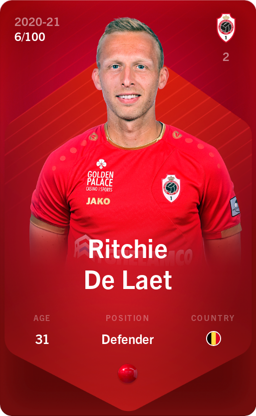 Sorare - Sorare Official - Ritchie De Laet 2020-21 • Rare 6/100 - NFT # 96207188173423901110921376446628458510400704655673094363410517200615209139926