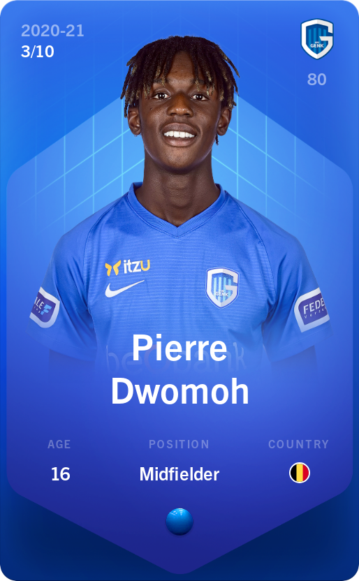 Sorare - Sorare Official - Pierre Dwomoh 2020-21 • Super Rare 3/10 - NFT # 29383412634512307463416120464804584600640382476470802069950344070582202950262