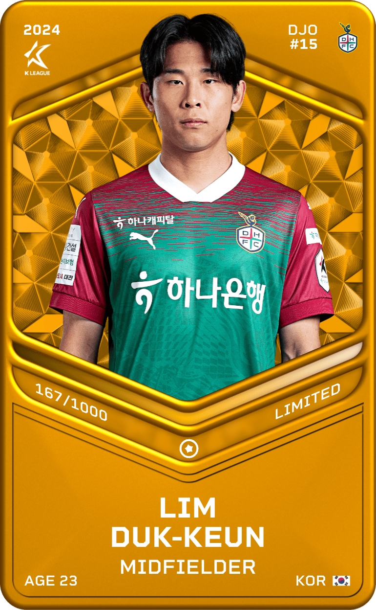 Lim Duk-Keun 2024-25 • Limited 167/1000