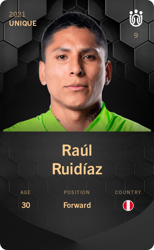 Sorare - Sorare Official - Raúl Ruidíaz 2021-22 • Unique - NFT # 51271120814294408037864016043607266894172950595731058614999013684520144522201