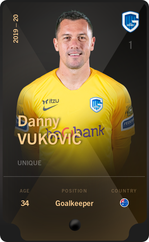Sorare - Sorare Official - Danny Vuković 2019-20 • Unique - NFT # 19994030499671836100835054336820913588927654943501215653577487977909753568161