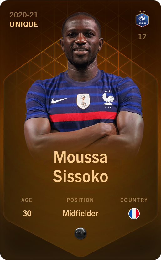 Sorare - Sorare Official - Moussa Sissoko 2020-21 • Unique - NFT # 10830936165715141653635567036009667615605829777088620288476012204315428644670