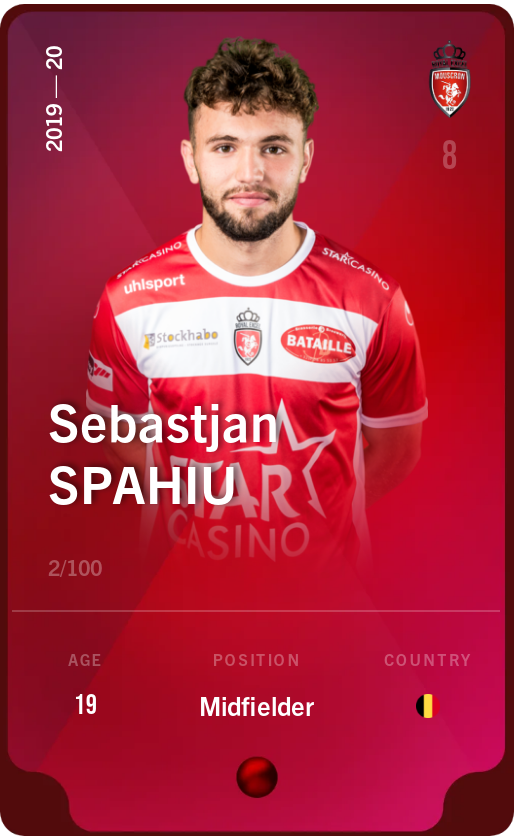 Sorare - Sorare Official - Sebastjan Spahiu 2019-20 • Rare 2/100 - NFT # 68417825138913899072651988432126707041447086424269825955348056984090254588781
