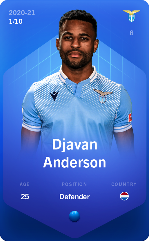 Sorare - Sorare Official - Djavan Anderson 2020-21 • Super Rare 1/10 - NFT # 708543622440737110251889082181873305455017081650345971192018642742651990692