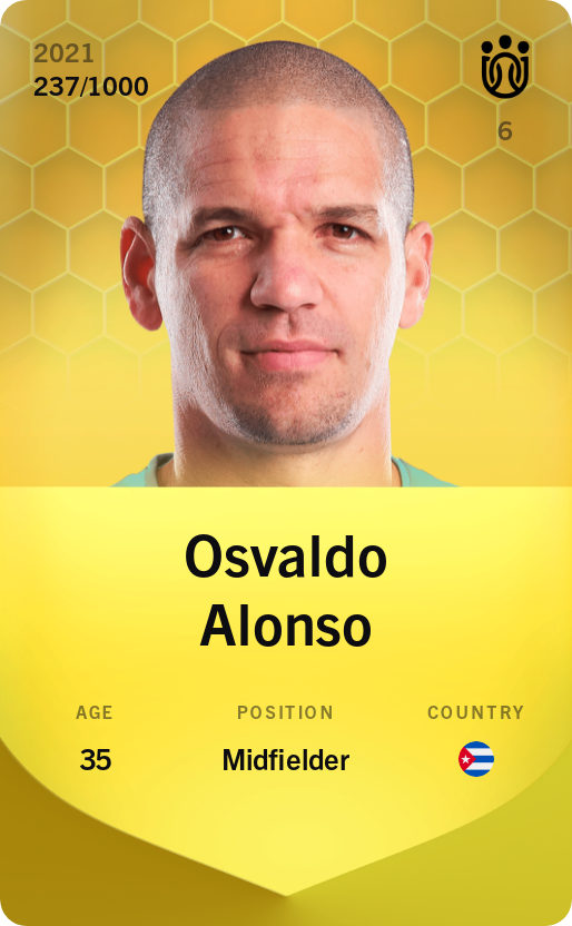 Sorare - Sorare Official - Osvaldo Alonso 2021-22 • Limited 237/1000 - NFT # 112454807190261382423544800953357396568275757420120819139317716038156820317154