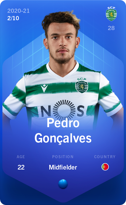 Sorare - Sorare Official - Pedro Gonçalves 2020-21 • Super Rare 2/10 - NFT # 112947512257311334322439751928710181768453083153266968744684399814087842636123