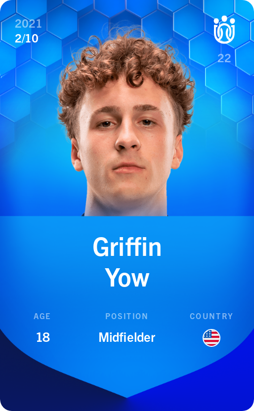 Sorare - Sorare Official - Griffin Yow 2021-22 • Super Rare 2/10 - NFT # 67539763635181003607908830077206230113070784526251891095861052250740184546300