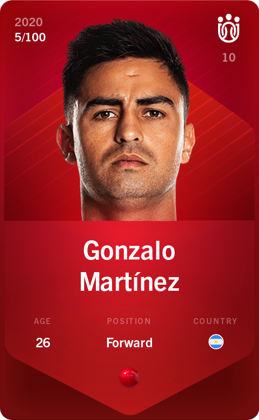 Sorare - Sorare Official - Gonzalo Martínez 2020-21 • Rare 5/100 - NFT # 17741425802808141552188490670830254651519553056795118829272745030780950764097