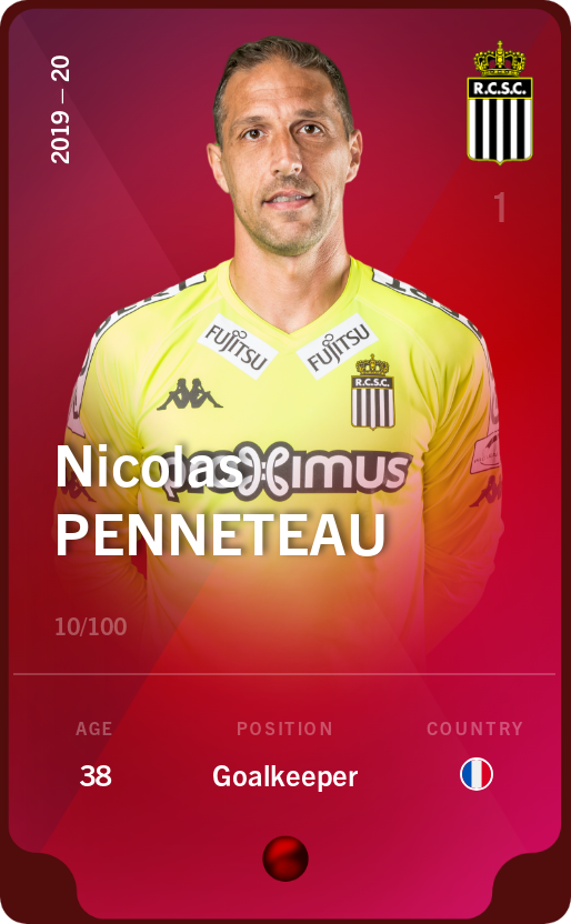 Sorare - Sorare Official - Nicolas Penneteau 2019-20 • Rare 10/100 - NFT # 60130081565773743106859220233644017454957043138851209692644526997984545979211