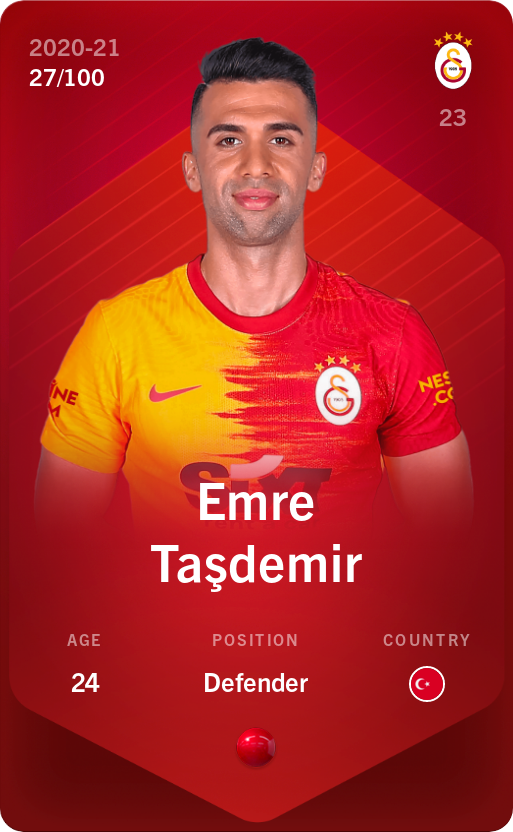 Sorare - Sorare Official - Emre Taşdemir 2020-21 • Rare 27/100 - NFT # 93154098761887135957525574568881107136845662122308730539917552682476337005306