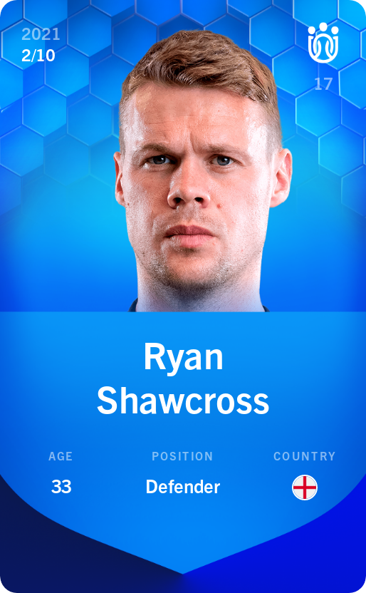 Sorare - Sorare Official - Ryan Shawcross 2021-22 • Super Rare 2/10 - NFT # 93103599382363956366794327057902720978406607257035502572417084816063751002593