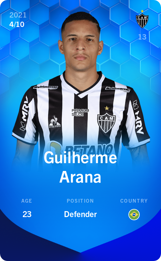 Sorare - Sorare Official - Guilherme Arana 2021-22 • Super Rare 4/10 - NFT # 14594730279246324518790537721912208745077523167411400011941435301974786465761