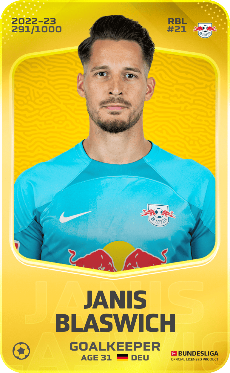 Janis Blaswich 2022-23 • Limited 291/1000