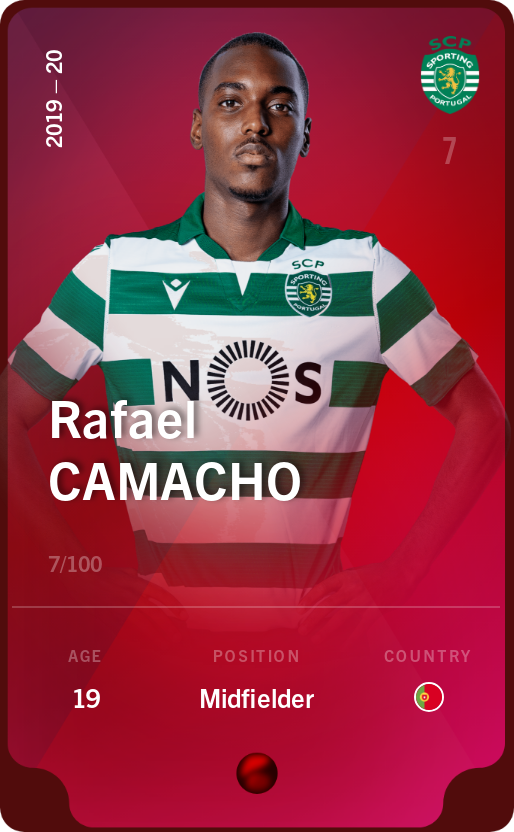 Sorare - Sorare Official - Rafael Camacho 2019-20 • Rare 7/100 - NFT # 59921940939256305660297913524546794874139440768552290289531958541459128919715