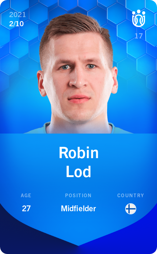 Sorare - Sorare Official - Robin Lod 2021-22 • Super Rare 2/10 - NFT # 54899484851078802012576070190932984657528577029537199988568780197699452622131