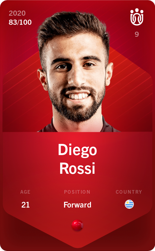 Sorare - Sorare Official - Diego Rossi 2020-21 • Rare 83/100 - NFT # 102925397295539570163186697082228483518521257784430405011878778631835147439157