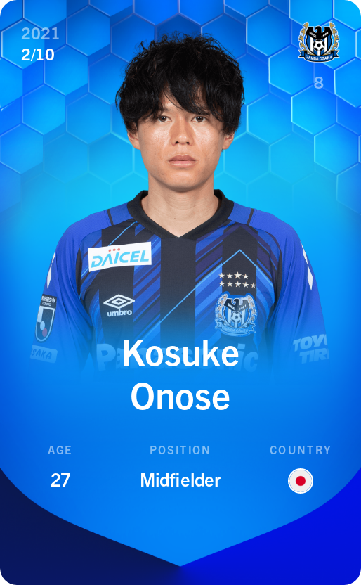 Sorare - Sorare Official - Kosuke Onose 2021-22 • Super Rare 2/10 - NFT # 14170832417471822343387929325391513345881699462331945747705557814805132553777
