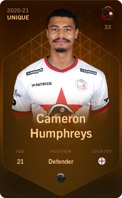 Sorare - Sorare Official - Cameron Humphreys 2020-21 • Unique - NFT # 84303837133504626861229524556272260968327040257132324653098715282021876501388