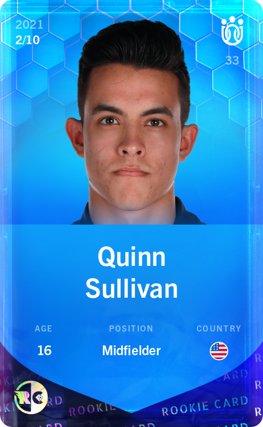 Sorare - Sorare Official - Quinn Sullivan 2021-22 • Super Rare 2/10 - NFT # 32974699617531410890065597826096540366578759343040380581999704198289951864326
