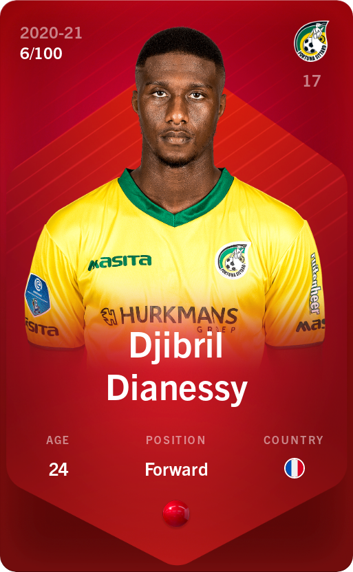 Sorare - Sorare Official - Djibril Dianessy 2020-21 • Rare 6/100 - NFT # 111947304042371728028091136194217630008261472017857104290340921679253484921464