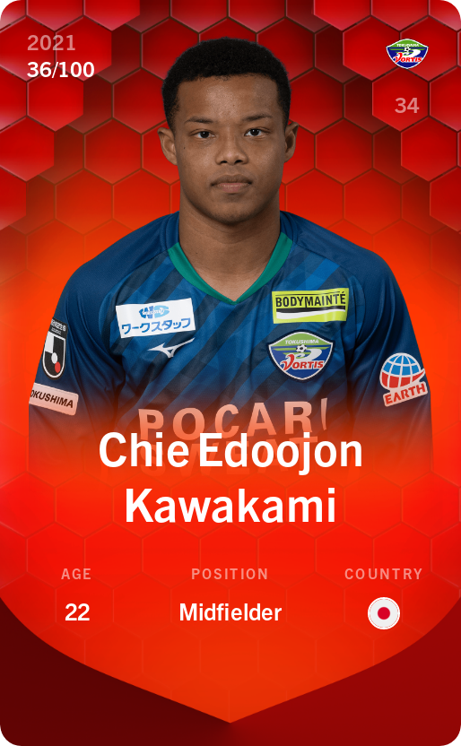 Sorare - Sorare Official - Chie Edoojon Kawakami 2021-22 • Rare 36/100 - NFT # 104442879055522435669097814575256038567014757250230324345564701873061148160422