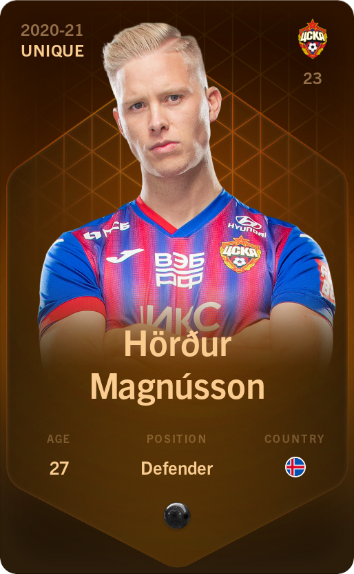 Sorare - Sorare Official - Hörður Magnússon 2020-21 • Unique - NFT # 3117031907233920976575104968124097520767705340477496139945034425924073891698