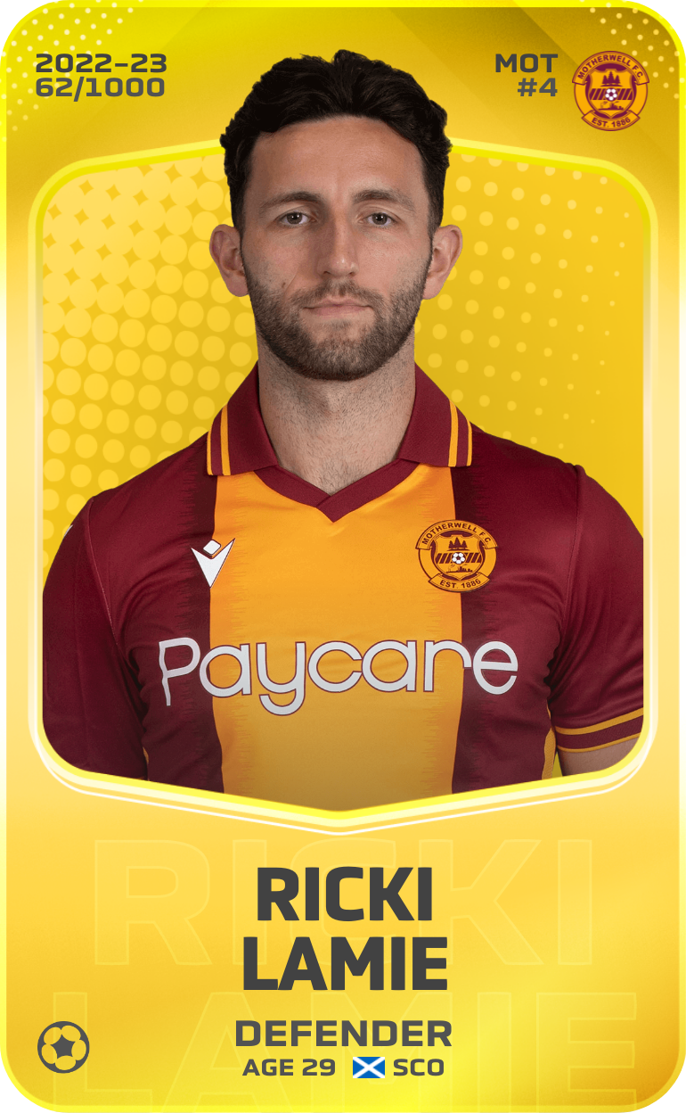 Sorare - Sorare Official - Ricki Lamie 2022-23 • Limited 62/1000 - NFT # 61176655819879844633530093459989725178806307763071844188590322199874589042182