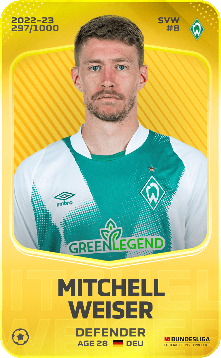 Mitchell Weiser 2022-23 • Limited 297/1000