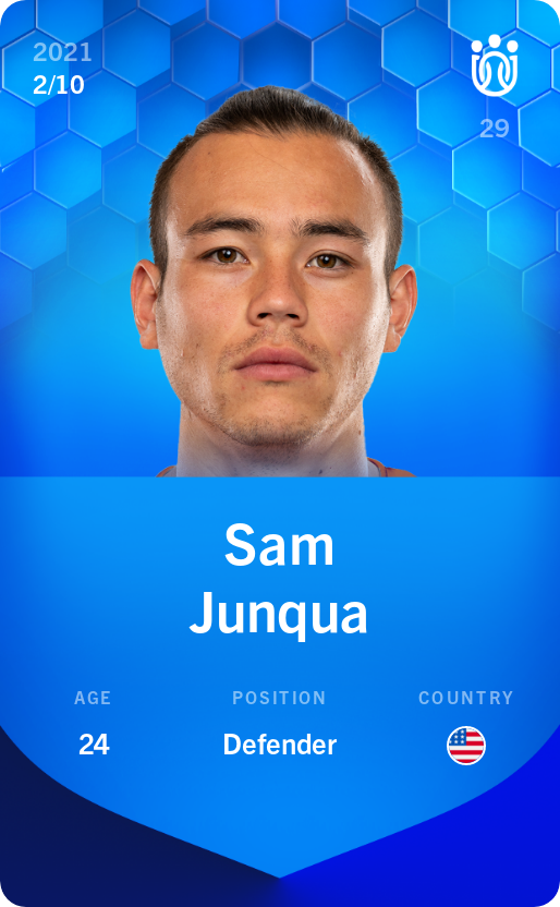 Sorare - Sorare Official - Sam Junqua 2021-22 • Super Rare 2/10 - NFT # 94554637330800661830299290361228595229877611671869930541745348109674868775016