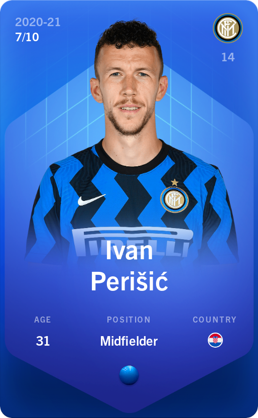 Sorare - Sorare Official - Ivan Perišić 2020-21 • Super Rare 7/10 - NFT # 94857879595462172955725095623705162221286201470511298249087264056064762838925