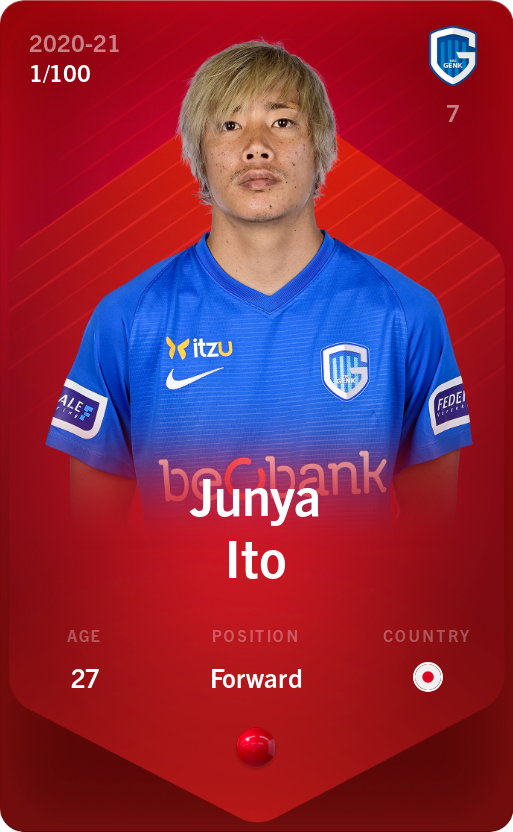 Sorare - Sorare Official - Junya Ito 2020-21 • Rare 1/100 - NFT # 54434806606788172652372605676933579075415552600439556639997220331337813434519