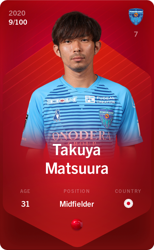 Sorare - Sorare Official - Takuya Matsuura 2020-21 • Rare 9/100 - NFT # 47008137772440383689684427014974623778306040934751812231676636285633312865855