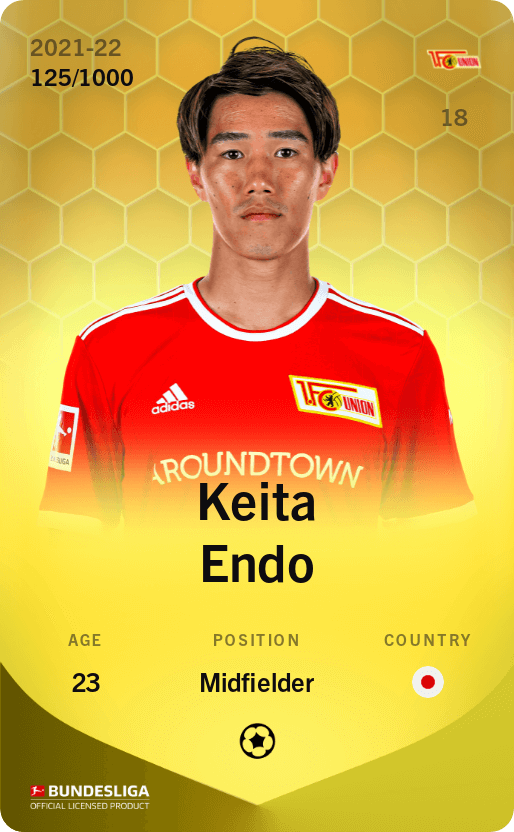 Keita Endo 2021-22 • Limited 125/1000